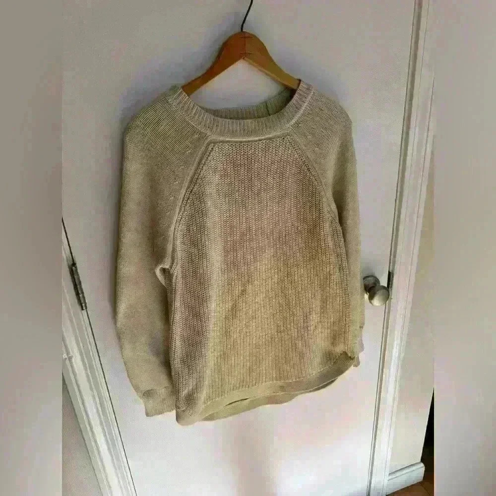 RD Style casual women’s knit sweater beige size Large oversized - Picture 3 of 13